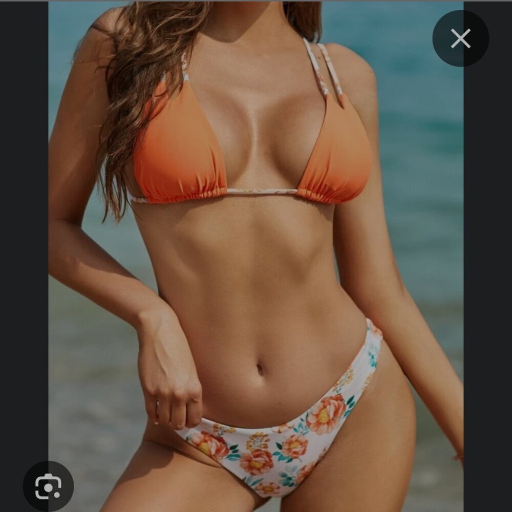 🥵 NWT Shekini floral print Swimsuit bikini Bathing suit